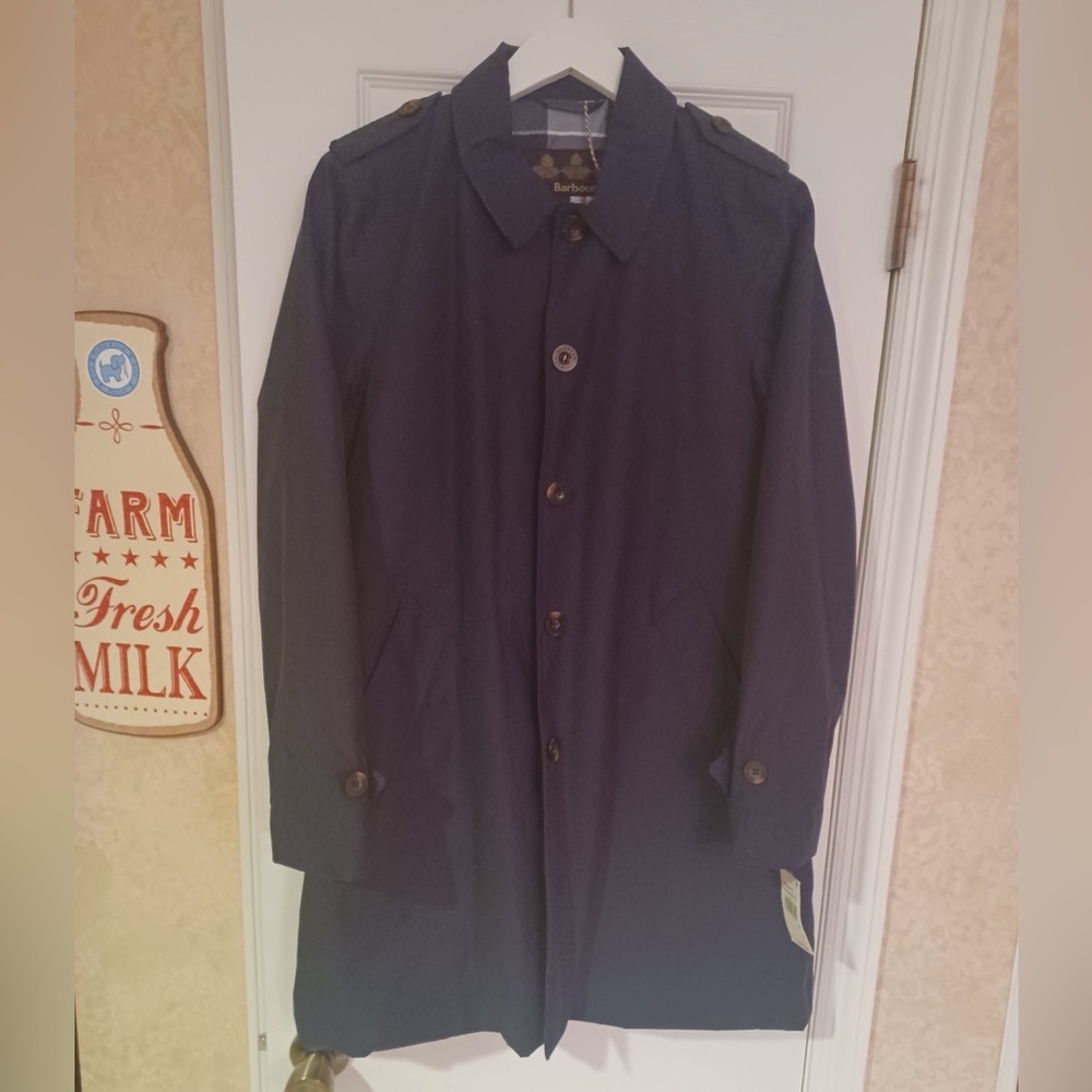 Brand New Barbour Women's Waterproof Blue Trench Coat - Peggy Style